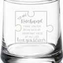 JERIO Husband Whiskey Glass,Christmas Gift for Husband, Anniversary or Birthday Gift for Him from Wife,Romantic Husband Gifts Idea,Funny Bourbon & Whiskey 9.5 Oz Gifts for Men