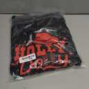 JINTING Christmas Sweatshirt for Women Holly Dolly Christmas Pullover Sweatshirts Xmas Graphic Long Sleeve Tops (Black, XL)