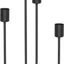 smtyle Candelabra Fireplace Black Vintage Metal Candlestick Holders for Taper Candles Set of 4 Candle Stands with Iron-0.8" Diameter Ideal for Table Centerpiece
