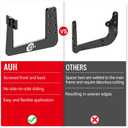 RV Bumper Brackets for Reinforcing RV Bumper Rack, Fits 4-Inch to 4.5-Inch Square Bumpers, 2 PCS Heavy Duty Universal Support Bracket with Drill Bits, Black Powder Coated