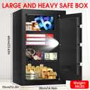 5.2 Cuft Large Home Safes Water and Fireproof, Digital Safes for Home Use Fire and Water Proof with Removable Shelves, Alarm System and Mute Function, Anti-Theft Fireproof Safe for Home Documents
