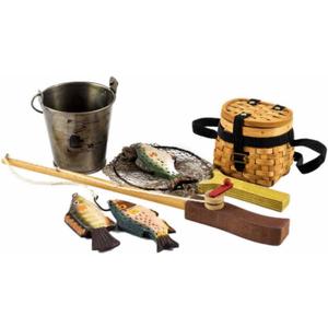 The Queen's Treasures 18 Inch Doll Accessories, Fishing Adventure Set Fishing Pole, Net, and 3 Fish, Compatible For Use With American Girl Dolls