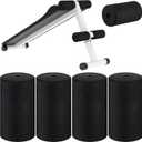 Deekin 4 Pcs Foam Foot Pad Rollers Buffer Tube Cover for Exercise Machine Home Gym Equipment Replacement Pads for Leg Extension Weight Bench Inversion Table(0.87 x 2.75 x 5.1 Inches)