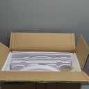 6 Tier Rotating Bookshelf Spinning Bookshelf Tower 360° Revolving Bookcase with Storage Cabinet Corner Organizer Storage Round Carousel with Wheels, White