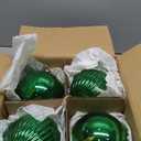 KI Store Green Christmas Ball Ornaments 6-Inch Set of 4 Large Hanging Tree Ornament Decorations Shatterproof Vintage Mercury Balls