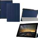 for Microsoft Surface 3 1645 1657 Tablet Smart Cover, Ultra Slim Folio Stand Lightweight with Sleep/Wake Up Function Leather Case for Surface 3 10.8" (KST-Dark Blue)