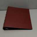 Vintage Hardback 3 Ring Binder 1.5 Inch, Professional Leather Binder 3 Ring, Three Ring Binders Fits 8.5 x 11, D Ring Binders for Photo Album, Home, School and Office Supplies- Red