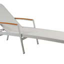 Oxton White Metal Outdoor Patio Chaise Lounge