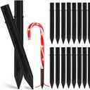 AUGSUN 45 PCS Replacement Stakes for Christmas Candy Cane Lights Outdoor, Plastic Candy Cane Pathway Markers Lights Spike Replacer Fit for Lights Poles Internal Diameter: 0.6 inches to 0.68 inches