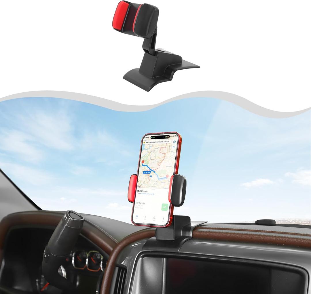 Multi-Mount Dash Phone Holder Fit for 2014-2018 Chevy Silverado & for GMC Sierra Black