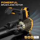 Brushless Cordless Leaf Blower for Dewalt 20V Battery 500CFM Electric Leaf Blower, 150-MPH, Brushless Motor, Built-in Protection Device, Variable Speed, Turbo Mode, for Lawn Care, Yard (Black)