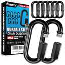 8PCS 2.3 Chain Quick Links, High Strength, Anti-Rust, Heavy Duty Chain Connector, Carabiner for Chain Connecting, Key Chain, Camping, Backpack, Pet Leash, Gym Bag