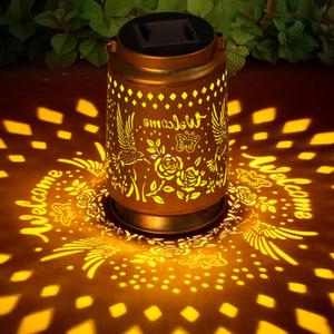 Nacome Bird Solar Lantern for Garden Decor: Butterfly Waterproof Hanging Metal Decoration with LED Lights for Yard Lawn Porch Patio Landscape Pathway