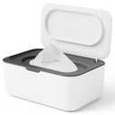 Wipes Dispenser, Wipe Holder for Baby & Adult, Seposeve Refillable Baby Wipe Container, Keeps Wipes Clean. Non-Slip, Easy Pull Wipes Pouch Case, Grey