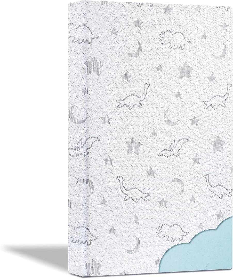 Pack and Play Mattress 38"x26", Portable Travel Crib Mattress Breathable Soft Plush High Density Foam and Removable Washable Cover for Baby Toddler, 38"*26"*2.98"