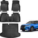 Custom Fit All Weather Floor Mats 2 Row & Trunk Cargo Liner Set Compatible for 2018-2023 2024 Nissan Kicks Accessories (Floor Mats+Cargo Liner)
