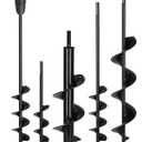 Auger Drill Bit for Planting 4 Pack, Auger Drill Bit Suitable for 3/8'' Hex Drill Driver,Garden Spiral Hole and Planter for Bulbs,Fence Posts,and Umbrella Holes