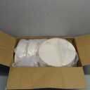 WDF 200PCS Ivory Plastic Plates - Elegant Ivory Disposable Plates for Party- Include 100 Dinner Plate 10inch and 100 Plastic Dessert Plate 7inch Perfect for Party/Baby Shower/Wedding/Birthday