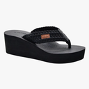MALIDA Womens Wedge Arch Support Flip Flops Cushion Soft Rubber Midsole Platform Thong Sandals with Rubber Sole Size 7