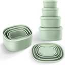 4Pcs Silicone Food Storage Containers with LidsBPA Free Reusable Silicone Storage Containers for Food Freezer Containers Freezer Dishwasher Safe (33.8oz, 20oz, 10oz, 6.7oz) (green)