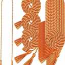 24 pcs Graduation Honor Cords 68" Grad Braided Honor Cord with Tassel Honor Rope Grad Cords Bulk for Graduation Students Bachelor Master Doctoral Gown Grad Decor (Orange and Yellow)