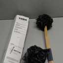 Toem Loofah Back Scrubber for Shower | Bamboo Charcoal Fiber Infused | Loufas for Men & Women | Includes 1 Long Handled Shower Sponge, 1 Bath & Shower Luffa Pouf & 1 Hook to Hang Stuff (Slate Grey)