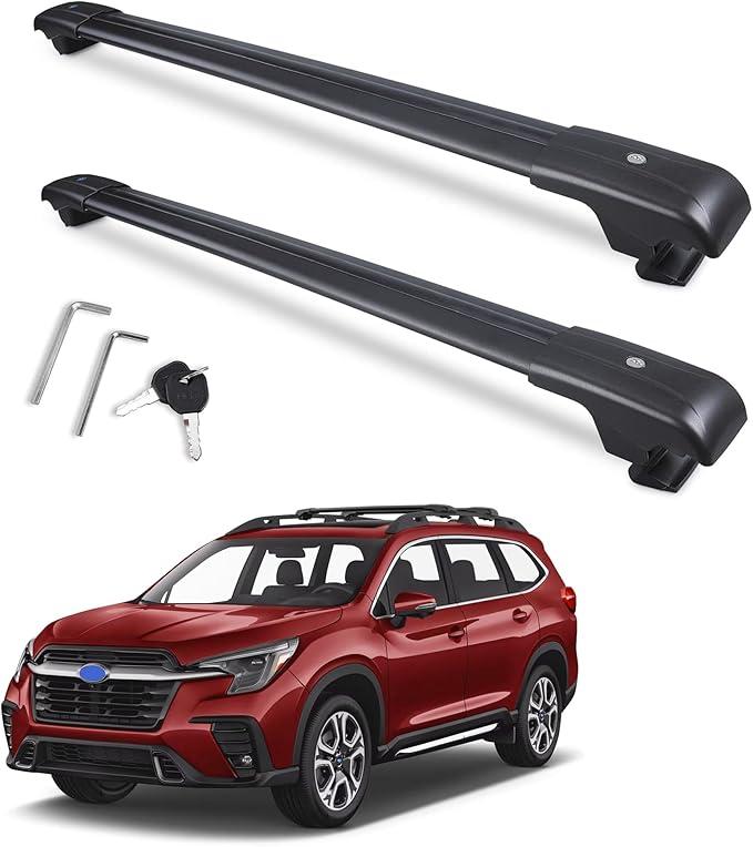 Autekcomma Heavy Duty Roof Rack Crossbars Replacement for Subaru Ascent 2019-2026,Anti-Corrosion,Aircraft Aluminum Black Matte with Anti-Theft Locks (ONLY FIT Original EXISTING Side Rail)