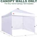 Canopy Tent Gazebo Sidewalls for 10x10 Pop Up Canopy 99% UV Protection, Waterproof, 3 Pcs Sidewalls Only,(White)