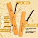 Lash Clusters Kit Invisible Band 10-18mm Manga Lash Clusters D Curl Clusters Eyelash Extensions Fairy Wispy Eye Lashes Kit With Bond & Seal, Glue Remover, Tweezers (LF06 Lashes Set)