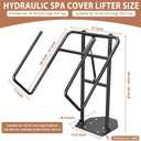 Hot Tub Cover Lift Adjustable U-Arms Spa Cover Lifter Hot Tub Accessories Universal Fit Most Spas Hot Tubs Hydraulic Assist Removal System