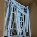 PROLEE Flower Stand with 12 Buckets, Flower Display Stand with Wheels, Flower Cart, Moving Florist Bouquet Shelf, Rectangular, White