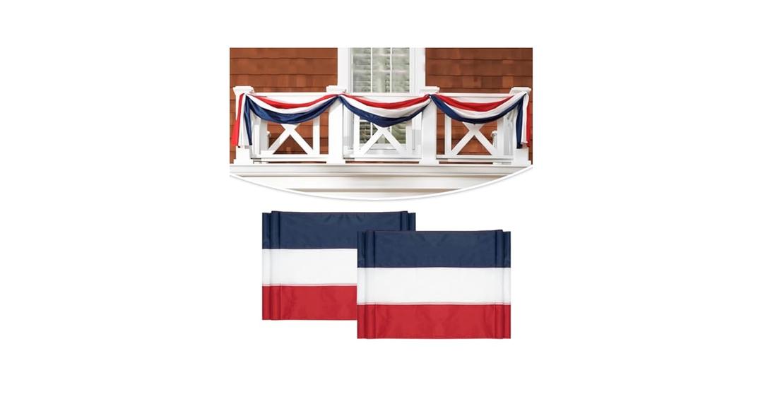Patriotic Fabric Bunting 5.73 ft