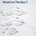 YASONIC Corner Adhesive Shower Caddy, with Soap Holder and 12 Hooks, Rustproof Stainless Steel Bathroom Organizer, No Drilling Wall Mounted Rack, White, 3-Pack