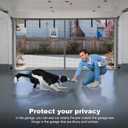 Privacy Garage Door Screen Blackout for 1 Car Garage-10x8FT Privacy Silver Grey Heavy Duty Magnetic Garage Screen, Hands Free, Magnetic Privacy Garage Screen Door