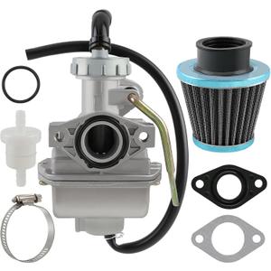 AUTOKAY PZ20 Carb Carburetor 49cc 70cc 90cc 100cc 110cc 125cc Coolster NST for Chinese ATV Quad Go kart 4 strokeSUNL TAOTAO JCL for Honda CRF50F XL75 CRF80F XR50R Carb with Gasket Air Filter