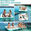 AWSUM Inflatable Floating Dock Air Dock Platform Floating Island Raft with None-Slip Surface for Pool Beach Ocean