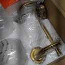 Bathroom Light Fixtures, 3-Light Brushed Gold Vanity Lights with Globe Clear Glass, Champagne Bronze Vanity Lighting Fixtures Over Mirror, AD-22280-3W-GD