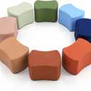 Juexica 8 Pcs Toddler Modular Stool Set, Flexible Seating for Classroom, 14.5 x 10 x 10 inches