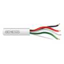 Genesis 21151101 18/4 Stranded Unshielded Cable, Riser, CMR, FT4, 1000' (304.8 m) Pull Box, White