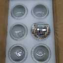 8 PCS Silver Disco Ball Vase,Glass Disco Ball Planter Candle Holder Vase Bulk Mirror Disco Ball Flower Vase for Wedding Centerpieces, Birthday, Office, Bedroom (3x4in)