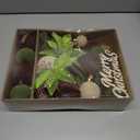 38Pcs Velvet Christmas Ornaments Set, Brown Green Beige Flocked Christmas Ornaments for Xmas Tree Decorations Shatterproof Plastic Hanging Balls for Indoor Home Party Holiday Decor Gifts