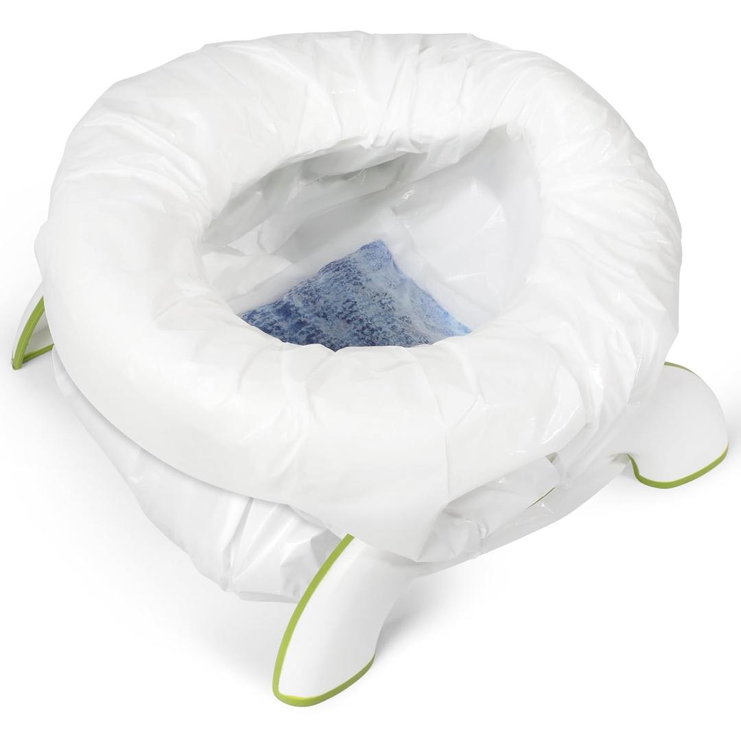 80 Count Potty Liners with 600ml Super Absorbent Pads, Disposable Potty Bags for Potty Training Toddlers, Portable Toilet Liners Compatible with OXO Tot 2-1 Go Potty & Most Potty Chairs