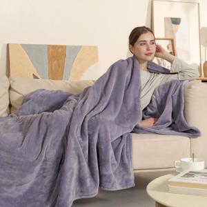 Heated Blanket Full Size, Super Soft Cozy Upgraded Flannel Electric Blanket with 6 Heating Levels & 1-10 Hours Auto Off, Heating Blanket for Whole Body, Overheat Protection, 72" x 84", Lavender