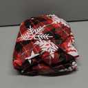 UMINEUX Round Fitted Vinyl Christmas Tablecloth with Elastic Edged & Flannel Backing, Waterproof Wipeable Round Table Cover for Indoor Patio Use - Fits Tables up to 45"-56" Diameter(Snowflake)