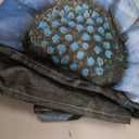 No Hook Blue Daisy and Butterfly Shower Curtain with Snap in Fabric Liner Set, Rustic Farmhouse Double Layers Waterproof Fabric with See Through Top Window Open Grommet Bath Curtain 71x86 Inch