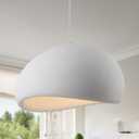 19.7in Wabi Sabi Pendant Light, Kitchen Island Lighting Fixture Ceiling Mount Japanese Lamp Japandi Chandelier for Dining Living Room Hallway Bedroom Restaurant Hanging Lamp, White 1 Pack
