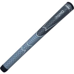 Winn Oversize Dri-Tac Golf Grip - DarkGrey/SilverGrey, Rubber, Non-Slip, Cushioned, Moisture-Wicking, Shock Absorption, AVS Technology, 1/8" Oversize, 12" x 1" - Golf Club Grips