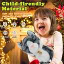 Interactive Walking Electronic Cat Sound Control Plush Grey