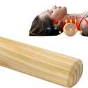 Wooden Neck Pillow - Korean Wooden Pillow, Hand Polished Solid Wood, Ergonomic Design, for Neck and Back Pain Relief, and Relaxation (11.8 inch x 3.1 inch)