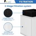 211+ Replacement Filter Compatible with 211+ Air Purifier, 2-Stage Filtration System of H13 True Filter and Activated Carbon Filter, White, 2 Pack